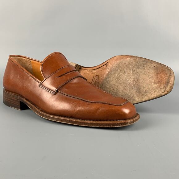 BARRETT x WILKES BASHFORD Size 7.5 Tan Leather Slip On Loafers main image 8